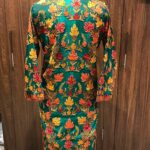 Green Kashmiri Jacket With Chinar Boteh Style Embroidery Back