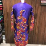 Purple Kashmiri With Floral Vine Pattern Embroidery Back