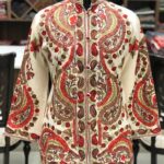 White Women Girls Jacket Pure Wool Winter Coats with Embroidery