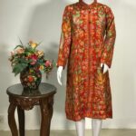 Maroon Kashmiri Jacket With Chinar Jaal Embroidery Front