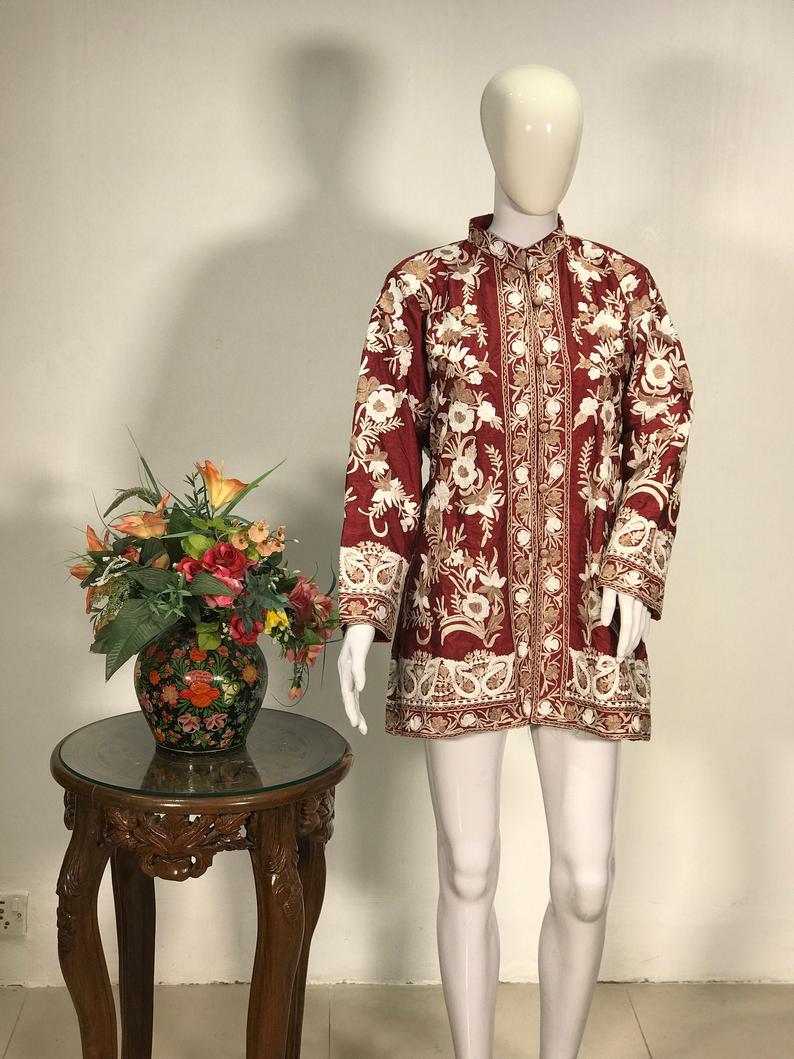 Short Length Embroidered Jacket Front Short Length Embroidered Jacket Front