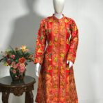 Red Kashmiri Jackets With Kashmiri Aari Jaal Embroidery Front