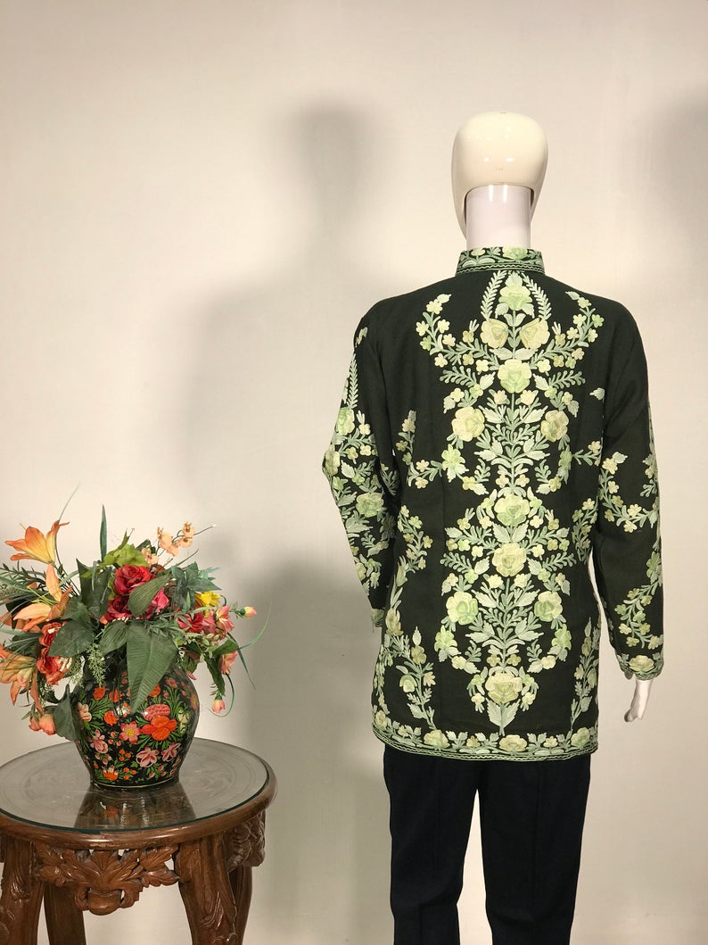 Black Jacket, Kashmiri Embroide Women Bohemian Jackets Back Black Jacket, Kashmiri Embroide Women Bohemian Jackets Back