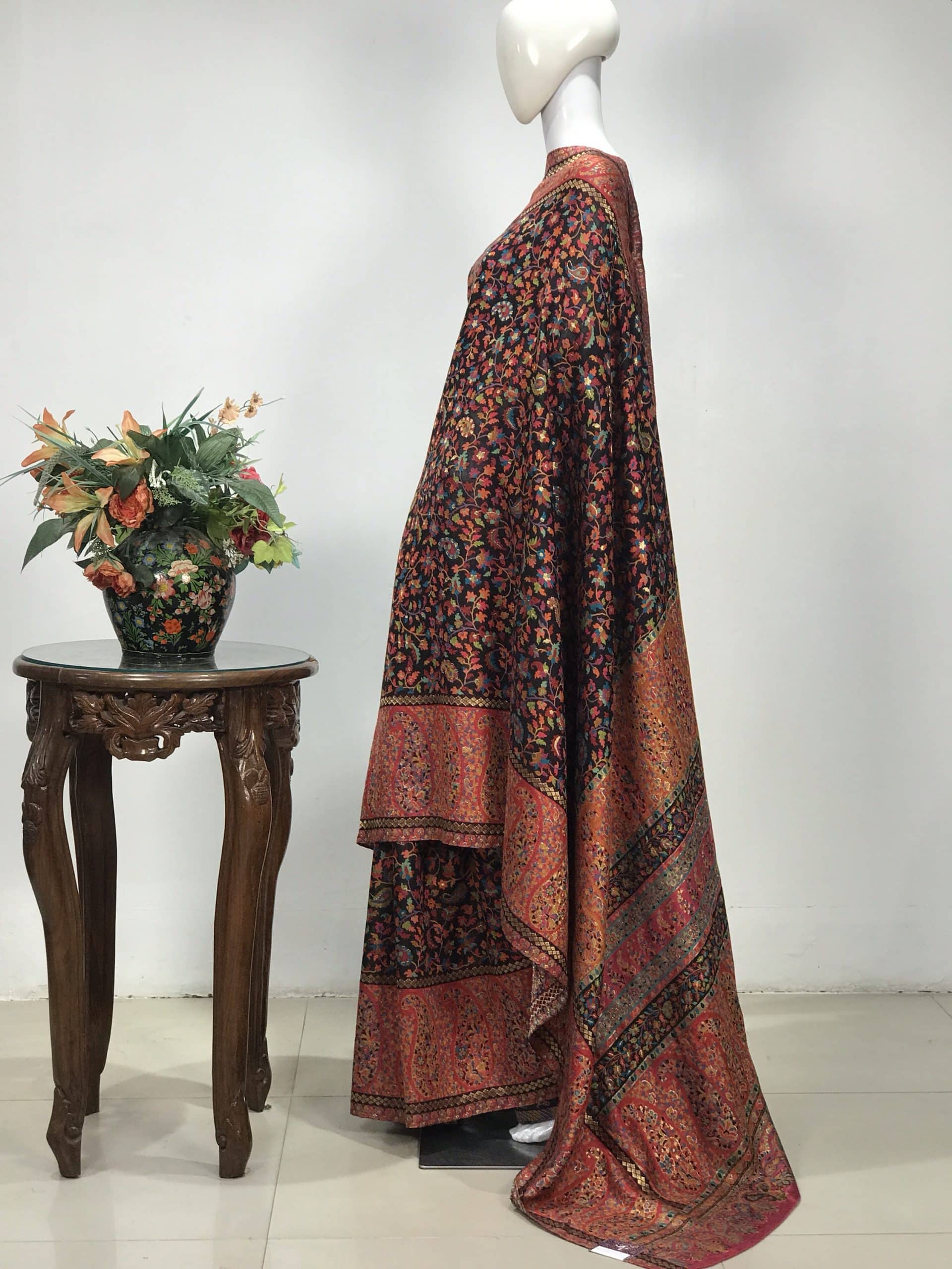 black Kani saree black Kani saree