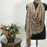 Beige Soft Fine Wool Kani Stole