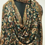 Bottle Green Soft Fine Wool Kani Stole close up