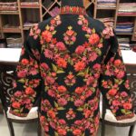 Black Short Jacket With Floral Kashmiri Pattern Embroidery Back