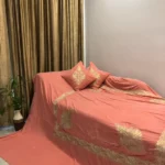 Royal Velvet Bed Cover with Kashmiri Tilla Embroidery: Chinaar Ambi Border