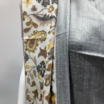 Grey Pure Wool Shawl with Kani Detailing Front