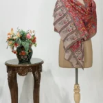 Rosa Corsa Red Floral Wool Kalamkari Scarf