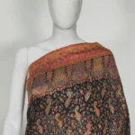 Black Modal Silk Kani Saree with Paisley Pallu Design Front