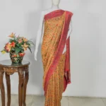Yellow Modal Silk Kani Saree with Paisley Pallu Design