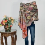 Primitive Multi-Colour Embroidered Wool Kalamkari Scarf