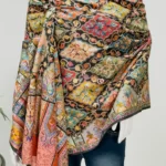 Primitive Multi-Colour Embroidered Wool Kalamkari Scarf Front