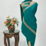 Sea Green Pure Pashmina Shawl With Sozni Hand Embroidery