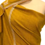 Medallion Yellow Pure Pashmina Shawl With Sozni Hand Embroidery Front