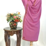 Watermelon Pink Pure Pashmina Shawl With Sozni Hand Embroidery
