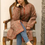 Deep Maroon Raw Silk Jacket with Silk and Aari Work