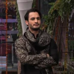 Black Raw Silk Kurta Pyjama with Velvet Shawl with Kashmiri Zari Thread Embroidery