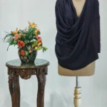Navy Blue and Maroon Pure Pashmina Reversible Shawl