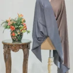 Flint Grey and Brown Pure Pashmina Reversible Shawl