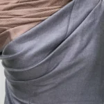 Flint Grey and Brown Pure Pashmina Reversible Shawl Front