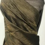Zari Reversible Brown Pure Pashmina Shawl Front