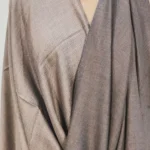 Dark Grey and Light Grey Pure Pashmina Reversible Shawl Front
