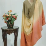 Olive Green, Yellow and Orange Pure Pashmina Ombre Shawl