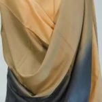 Olive Green, Yellow and Dark Grey Pure Pashmina Ombre Shawl front