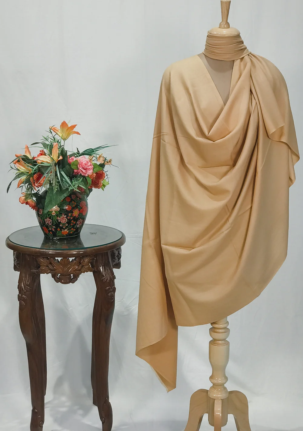Fawn Pure Pashmina Shawl