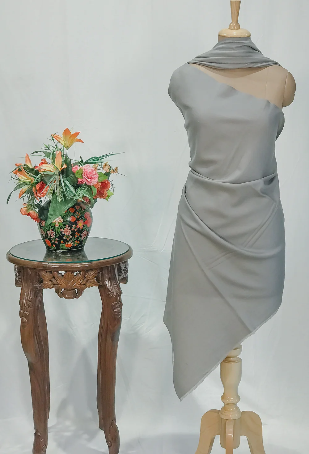 Grey Pure Pashmina Shawl