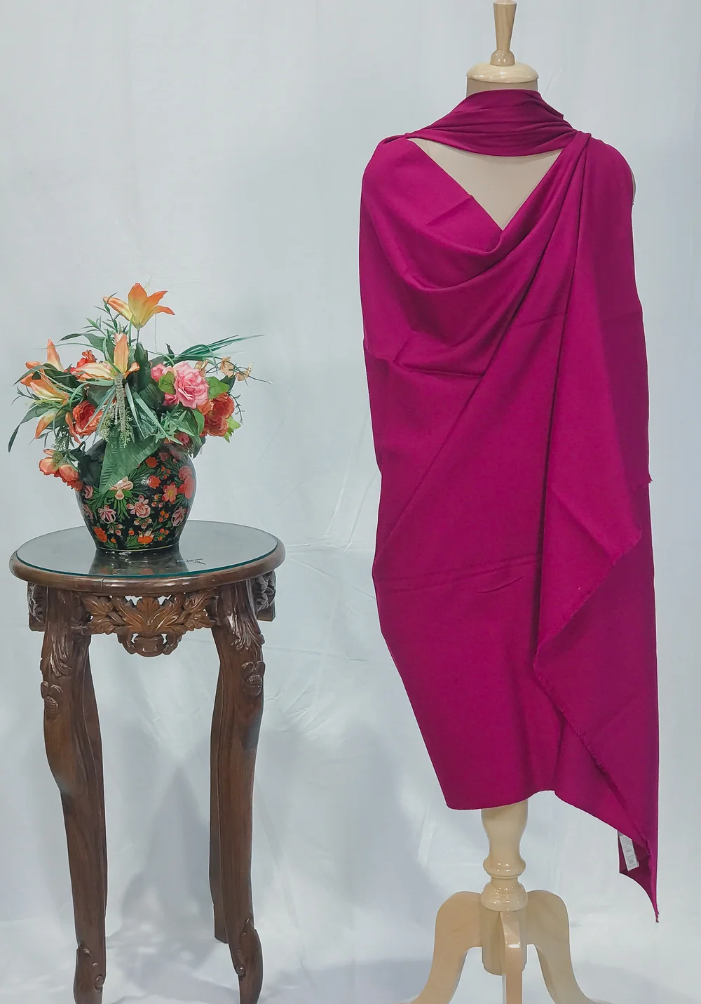 Magenta Pink Pure Pashmina Shawl Magenta Pink Pure Pashmina Shawl