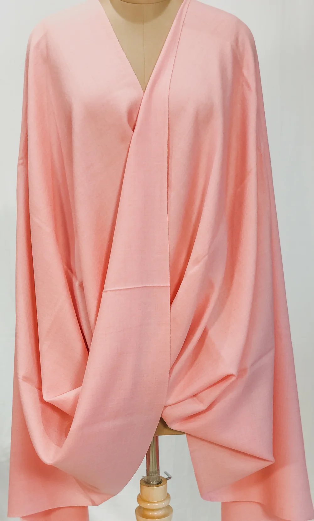 Baby Pink Pure Pashmina Shawl Front Baby Pink Pure Pashmina Shawl Front