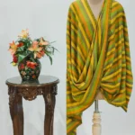 Yellow Striped Pure Pashmina Shawl