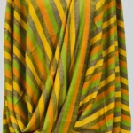Yellow Striped Pure Pashmina Shawl Front
