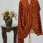 Red Striped Pure Pashmina Shawl