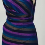 Blue Striped Pure Pashmina Shawl Front