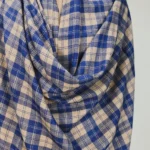 Natural Checked Pure Pashmina Shawl Front
