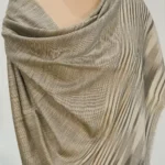 Fawn Space Dye Reversible Pure Pashmina Shawl Front