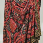 Black Pure Pashmina Kalamkari Shawl Front