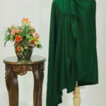 Bottle Green Pink Pure Pashmina Shawl
