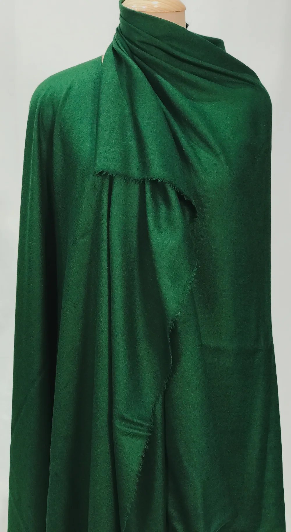 Bottle Green Pink Pure Pashmina Shawl Front Bottle Green Pink Pure Pashmina Shawl Front
