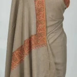 Natural Pure Pashmina Shawl With Sozni Hand Embroidery Front