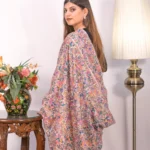 Cream Pure Pashmina Shawl With Papier Mache Jama Hand Embroidery front
