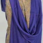 Seattle Blue Pure Pashmina Shawl With Sozni Hand Embroidery Front