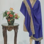 Seattle Blue Pure Pashmina Shawl With Sozni Hand Embroidery