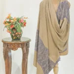 Light Natural Pure Pashmina Shawl With Sozni Hand Embroidery