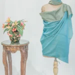Zari Reversible Sky Blue Pure Pashmina Shawl