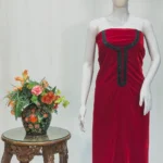 Maroon Velvet Tunic with Aari and Kardana Work